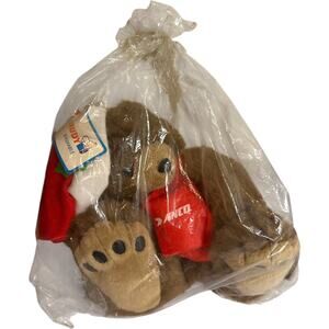 ANCO Rudy Christmas Teddy Bear Plush Red Hat New in Package